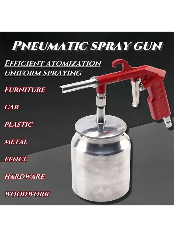 ScarletBlaster Professional Sandblaster Gun Large Capacity Red Ergonomic Grip For Car Metal Cleaning Polishing - Image 2