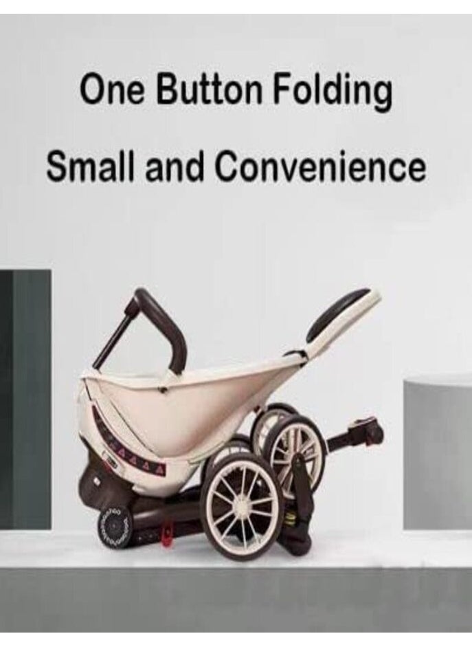 baobaohao V18 Trolley Foldable Stroller - Caramel Milk Tea  - Image 5