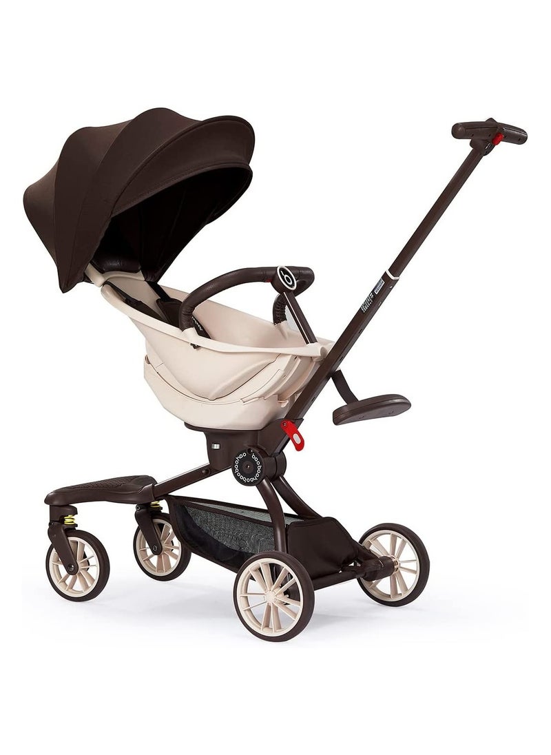 baobaohao V18 Trolley Foldable Stroller - Caramel Milk Tea  - Image 2