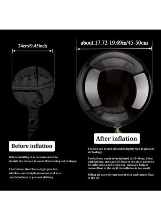 SenRan 5 pieces LED light string glowing transparent bubble ball, suitable for birthday, wedding anniversary, Valentine's Day, glowing party decoration, cool white（No gas, no batteries included） - Image 2