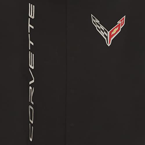 JH DESIGN GROUP Men's Chevy Corvette C8 Jacket an Embroidered Classic Twill Coat (BSC1 Black, Large) - Image 5