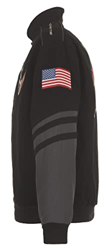 JH DESIGN GROUP Men's Chevy Corvette C8 Jacket an Embroidered Classic Twill Coat (BSC1 Black, Large) - Image 4