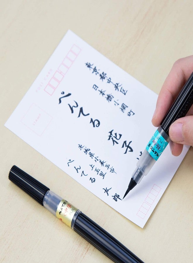 Pentel Fude Brush Pen | Medium Tip | Ideal For Modern Calligraphy & Decorative Writing | Black, Pack Of 1 (XFL2L) - Image 3