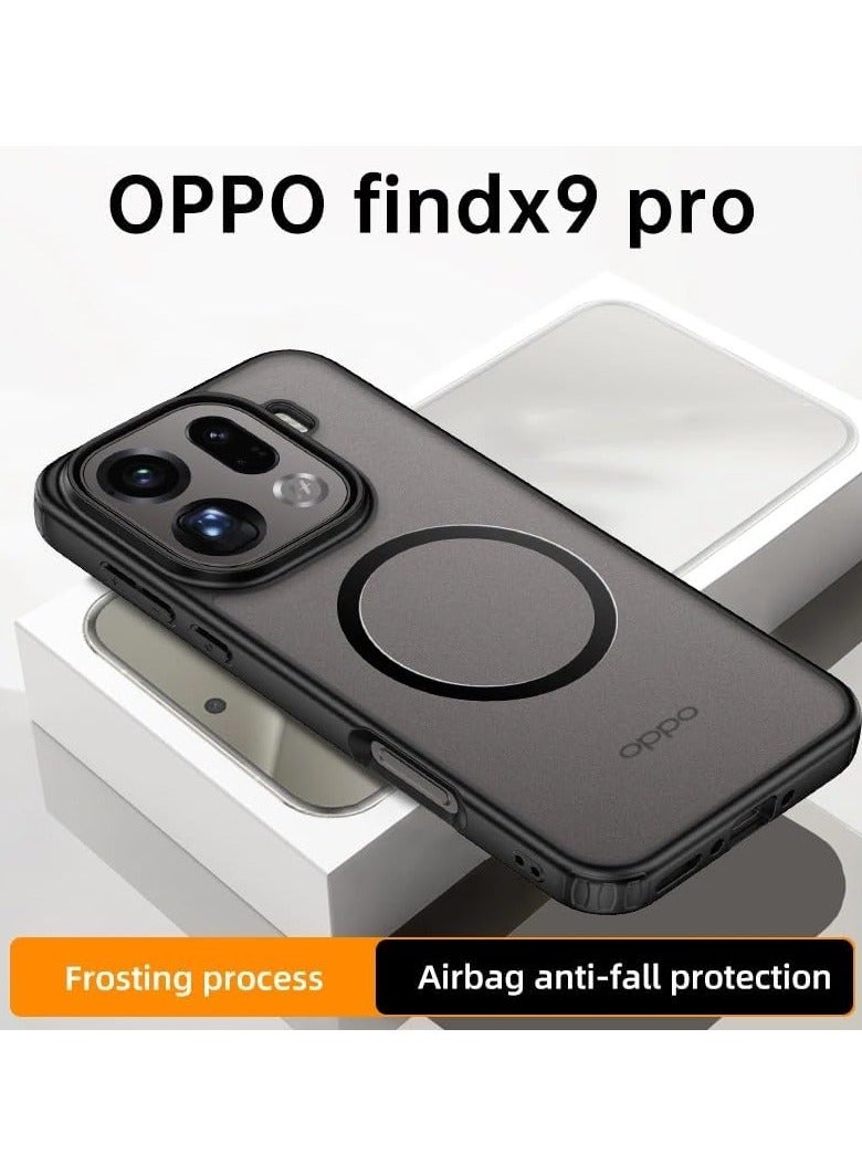 عام الغلاف الواقي الشفاف المغناطيسي لجهاز OPPO Find X9 Pro - مقاوم للصدمات والسقوط مزود بحواجز هوائية في الزوايا الأربع ويدعم الشحن اللاسلكي - Image 2