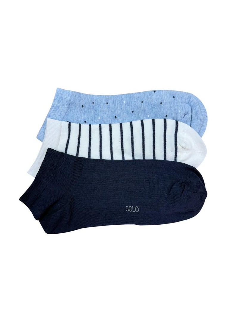 Solo Solo women Trendy Sneaker Pack of 3 Socks  - Image 1