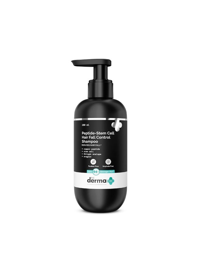 Derma The Derma Co. Peptide- Stem Cell Hair Fall Control Shampoo | Paraben & Sulphate Free | Shampoo for Women & Men | Reduces hair fall and breakage | Improves Scalp health - 200 ml - Image 1