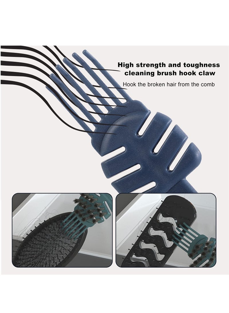 سيوسي منظف فرش الشعر، 8 عبوات من أدوات تنظيف مشط الشعر، منظف مشط 2 في 1، أداة تنظيف فرشاة الشعر، لإزالة غبار الشعر واستخدام المنزل والصالون، 4 ألوان - Image 3