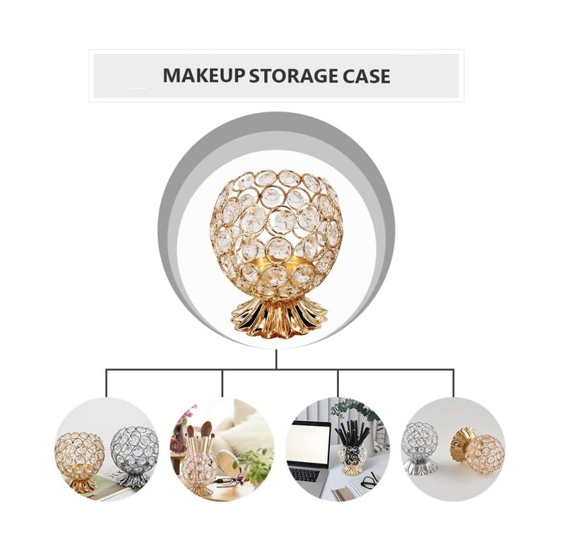 PUSHKH Crystal Makeup Brush Holder MultiPurpose Cosmetic Storage Organizer For Brushes Lipstick Pen Pencil Nail Craft Desk Organiser For Home Office Bathroom - Image 4