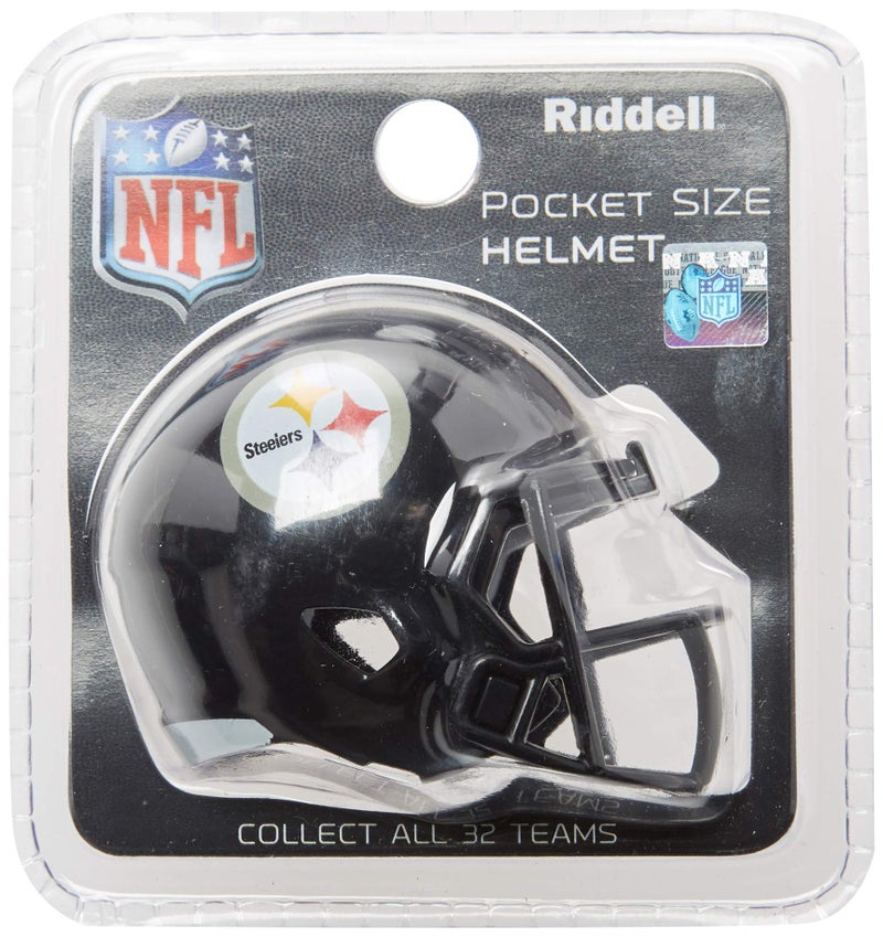Riddell خوذة كرة القدم الصغيرة من بيتسبرغ ستيلرز NFL ريدل سبيد بوكيت برو ميكرو/حجم الجيب/ميني - Image 2