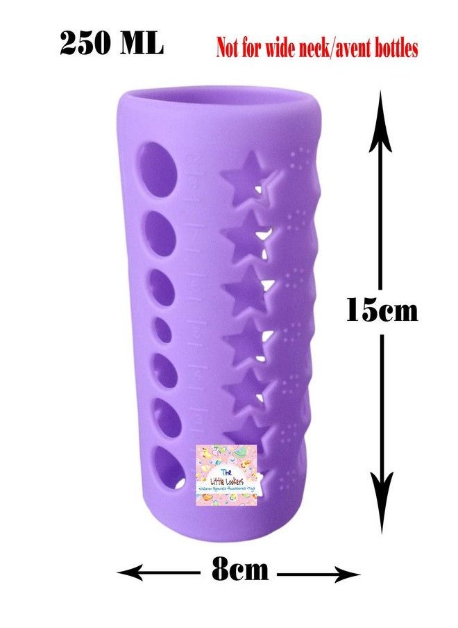 The Little Lookers Baby Feeding Bottle Silicone Warmer Cover Sleeve Holder Insulated Protection For Newborns Infants Babies (Pack Of 1) (Purple 240Ml)  - Image 5