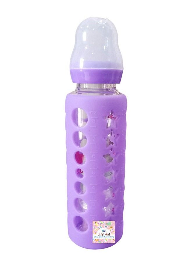 The Little Lookers Baby Feeding Bottle Silicone Warmer Cover Sleeve Holder Insulated Protection For Newborns Infants Babies (Pack Of 1) (Purple 240Ml)  - Image 4