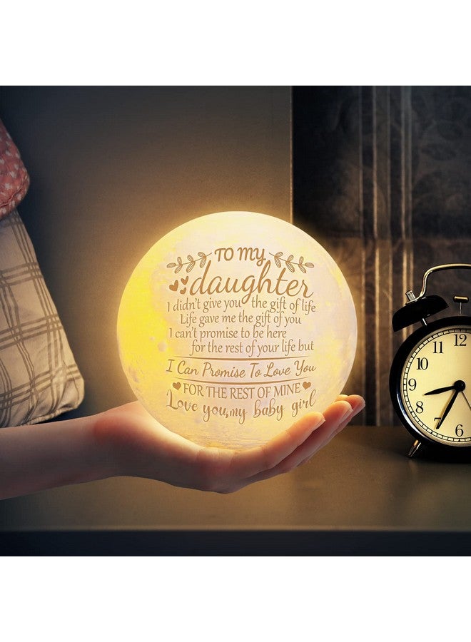 Funnli Funnli Mothers Day Gifts for Daughter, Daughter Birthday Gift Moon Lamp, Christmas Anniversary Wedding Birthday Gifts for Daughter from Mom Dad, 3D Printed LED Night Light with Wooden Stand  - Image 3