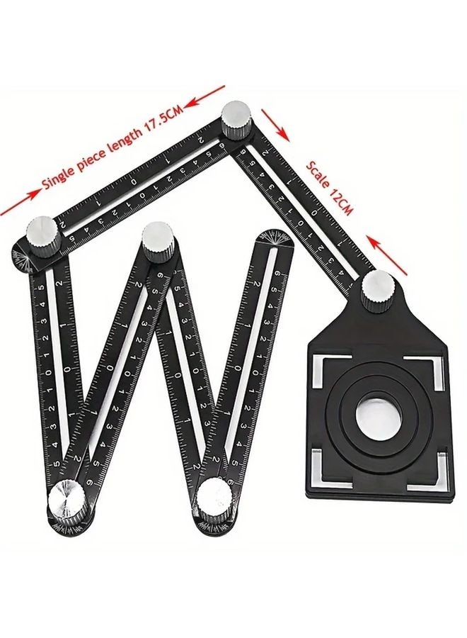 1pc Multi Angle Measuring Ruler Professional Construction Tool For Wood Tile Flooring - Image 3