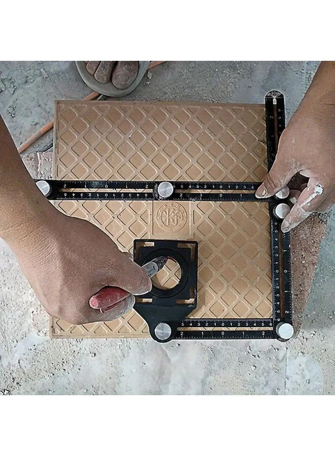 1pc Multi Angle Measuring Ruler Professional Construction Tool For Wood Tile Flooring - Image 4