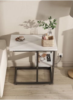 AGD Side Coffee Table with Tocket in White Marble Design  - Image 5