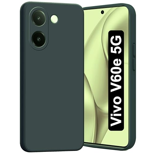 SBMS Silicone Back Cover Case for Vivo V60e 5G | Soft Micro-Fibre Lining Inside | Camera Protection Bump | Shockproof Back Cover Case for Vivo V60e 5G (Candy Cloth_Green) - Image 1