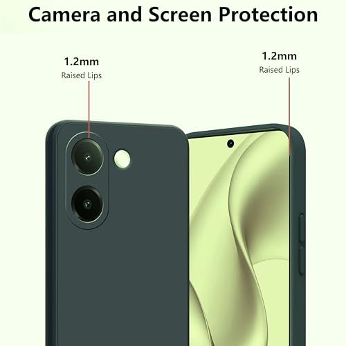 SBMS Silicone Back Cover Case for Vivo V60e 5G | Soft Micro-Fibre Lining Inside | Camera Protection Bump | Shockproof Back Cover Case for Vivo V60e 5G (Candy Cloth_Green) - Image 2