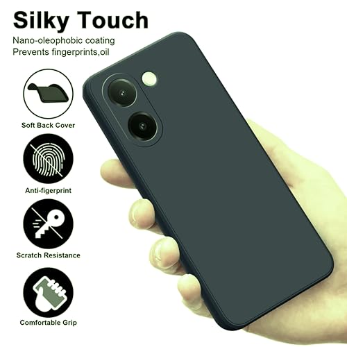 SBMS Silicone Back Cover Case for Vivo V60e 5G | Soft Micro-Fibre Lining Inside | Camera Protection Bump | Shockproof Back Cover Case for Vivo V60e 5G (Candy Cloth_Green) - Image 3