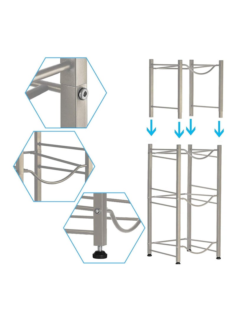 DubaiGallery 4-Tier Water Bottle Holder Cooler Jug Rack 5 Gallon Water Bottle Storage Rack Detachable Heavy Duty Chrome Water Bottle Cabby Rack  with Holder - Image 4