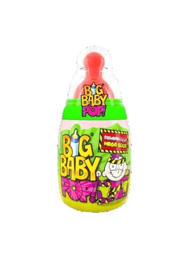 Bazooka Big Baby Sour Strawberry / Raspberry Lollipop 32g - Image 1