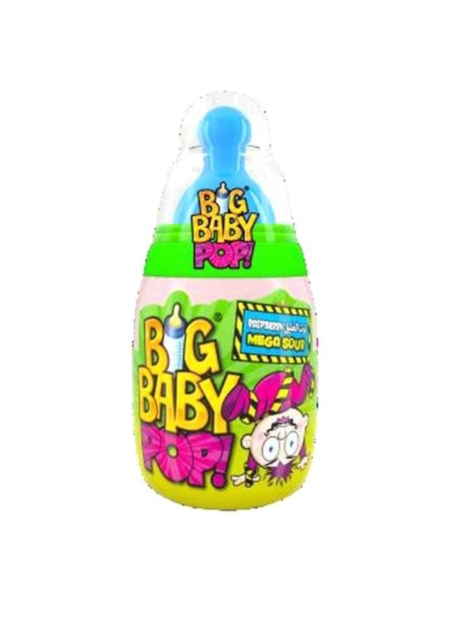 Bazooka Big Baby Sour Strawberry / Raspberry Lollipop 32g - Image 2
