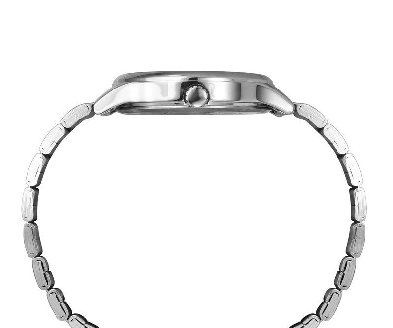 TIMEX Analog Watch for Man with Red Round Dial & Silver Stainless Steel Bracelet Band Water Resistant Men's Wrist Watches - TWEG18431 - Image 3