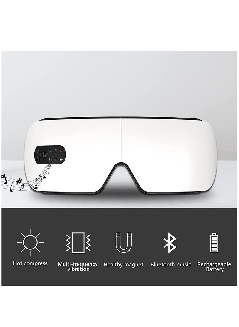 SAS Eye Massager with Heat Compression Bluetooth Music Rechargeable Eye Heat Massager for Relax and Reduce Eye Strain Dark Circles Eye Bags Dry Eye Improve Sleep  - Image 2