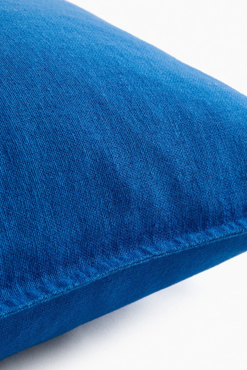 اتش اند ام غطاء وسادة من الكتان الممزوج