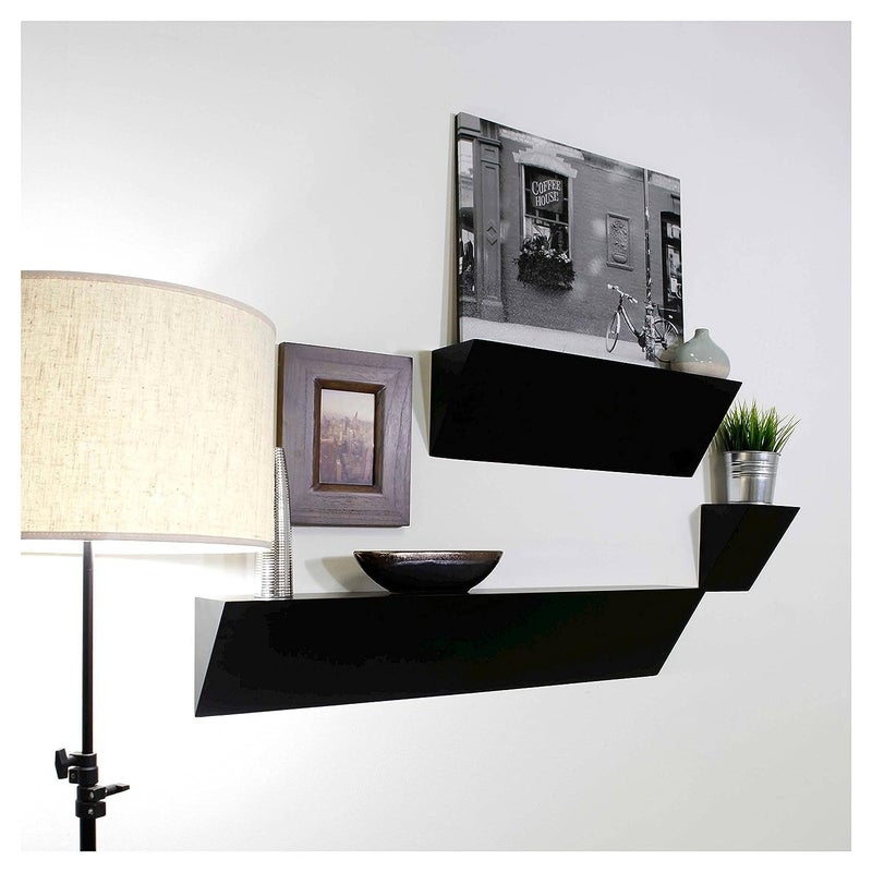 Indian Decor Wedge Ledge Shelf Black 24 - Image 2