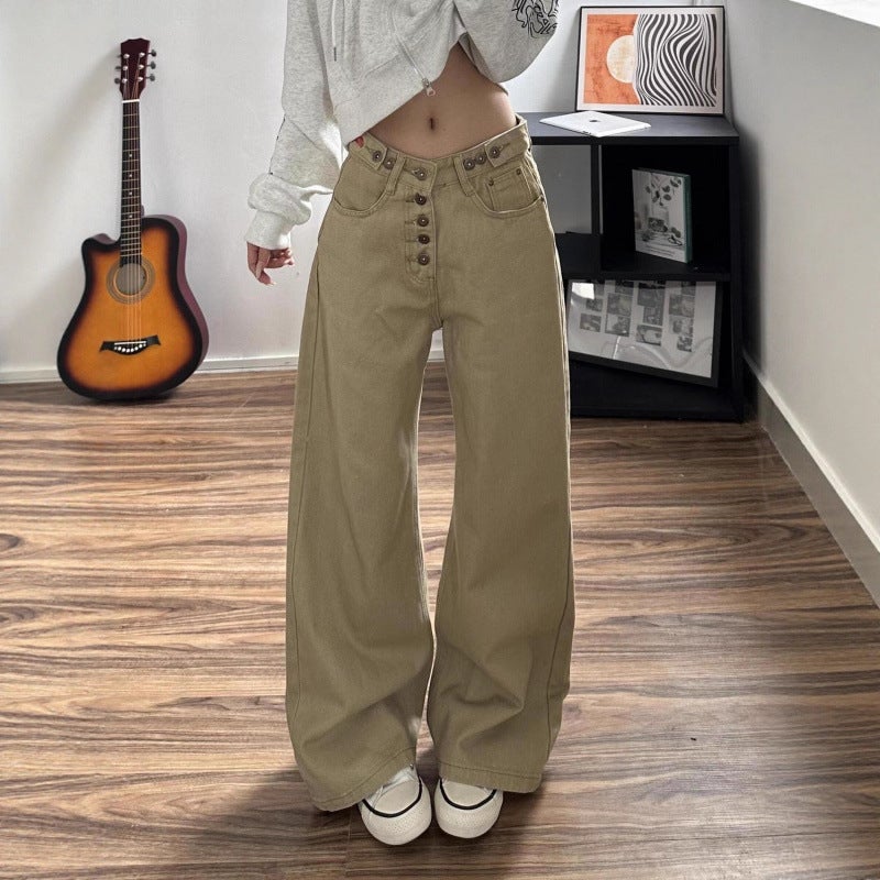 Unisex Classic Denim Jeans Loose Fit Daily Outdoor Wear - Image 2