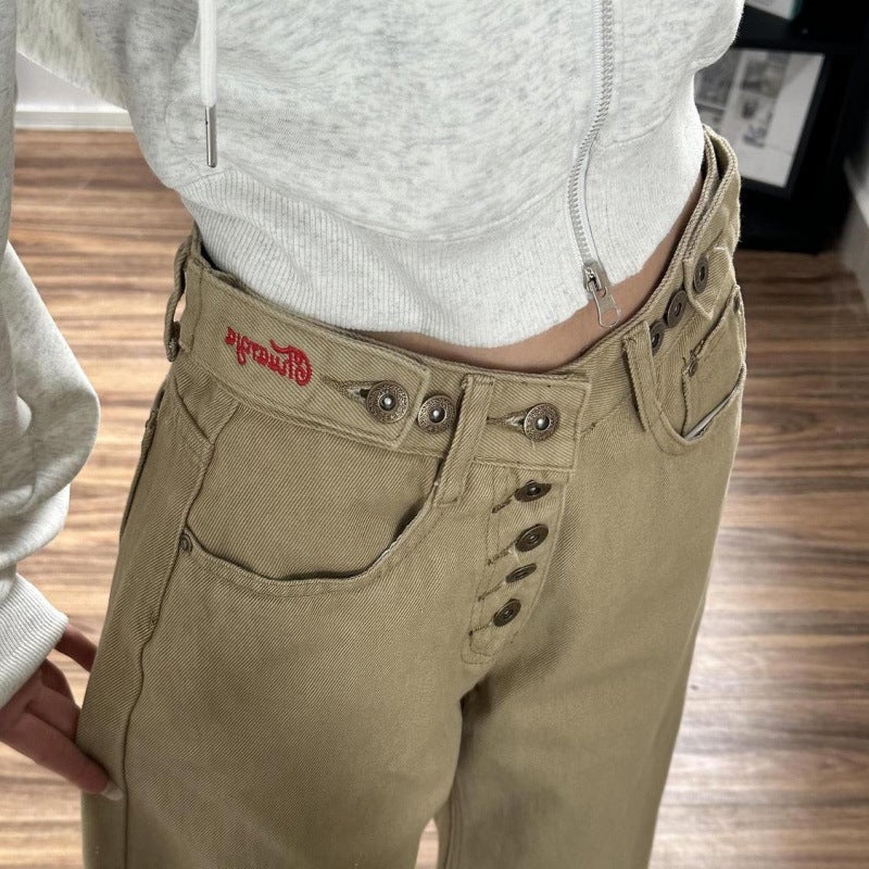 Unisex Classic Denim Jeans Loose Fit Daily Outdoor Wear - Image 1