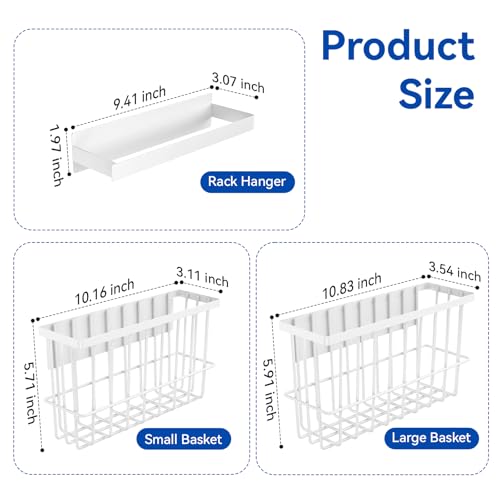Detukna Magnetic Dryer Ball Holder and Magnetic Hanger Holder for Laundry Room Organization and Storage, Magnetic Lint Bin for Laundry Room, Iron Basket Dryer Ball Container for Laundry Room Storage (White) - Image 3