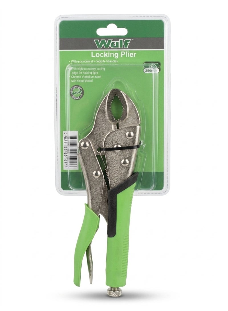 Wulf Locking Plier 10 Inch 250mm Heavy Duty Vice Grip Adjustable Lock Grip Pliers for Welding Clamping Mechanical Repair and Workshop Applications