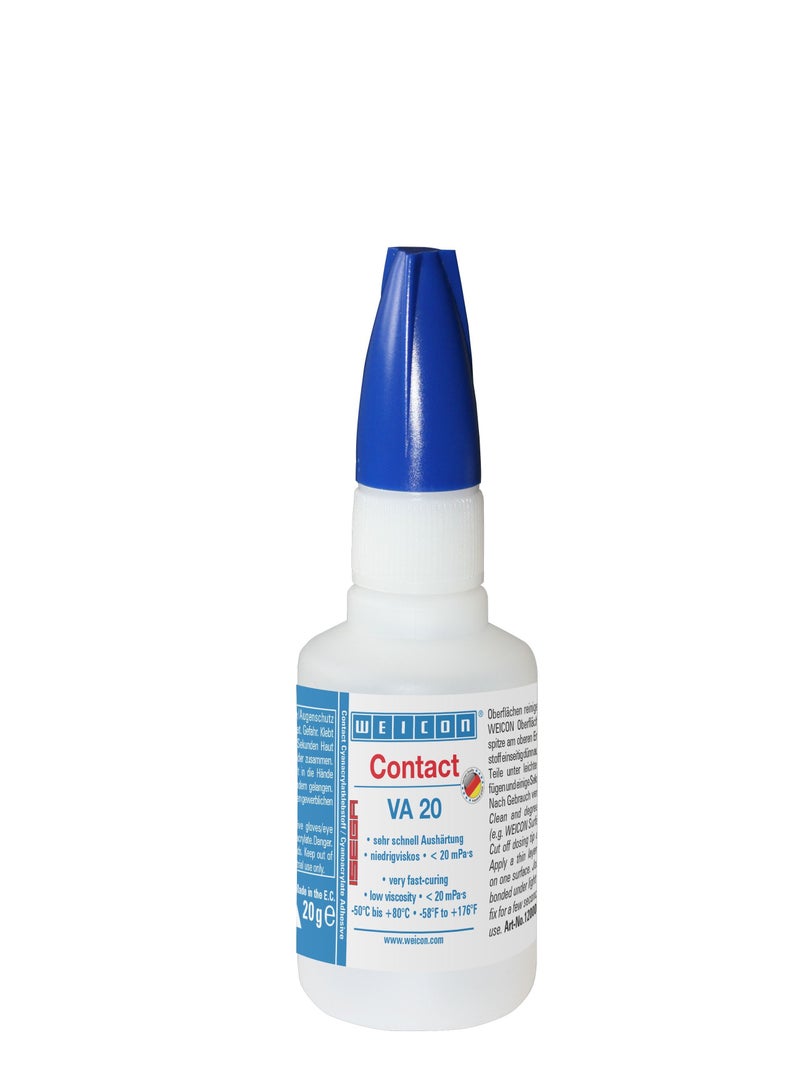 WEICON Contact VA 20 | 20 g | Cyanoacrylate Adhesive | For rubber, wood, metal, plastic