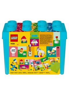 LEGO 11038 صندوق طوب كلاسيكي نابض بالحياة ومبدع لعبة خيالية للأطفال، حصان، كرز، طاحونه، لوح تزلج، فراشة، جيتار، طائرة، وحيد القرن، نموذج منزل، سيارة، هدية للفتيات والفتيان من سن 4 سنوات وما فوق (850 قطعة)  - Image 2