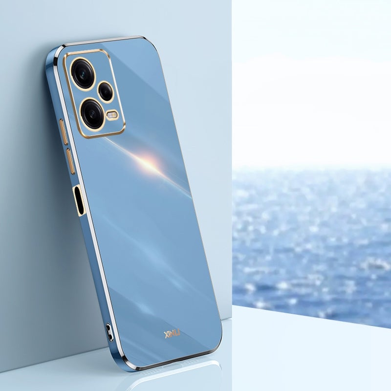 HuHa Case Cover For Xiaomi Redmi Note 12 Pro 5G China XINLI Straight Edge 6D Electroplate TPU Phone Case(Celestial Blue) - Image 1