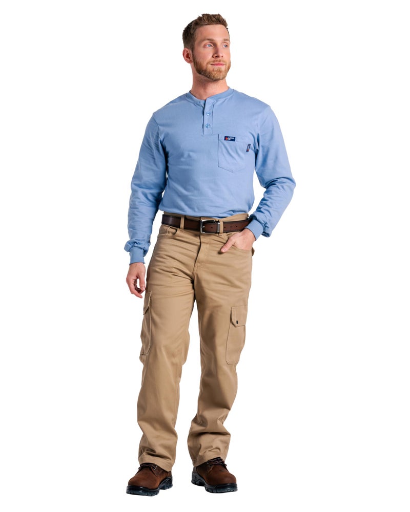 LAPCO FR Cargo Pants for Men, 100% Cotton, Flame Resistant Utility Work Pants, Mid Rise, Straight Leg, Relax Fit, Moisture Management Finish - Image 1