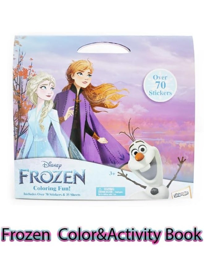 SKOODLE Disney Color & Activity Book Set for Kids: Minnie, Frozen, Princess and Spidey (Frozen Color & Activity Book) - Image 2