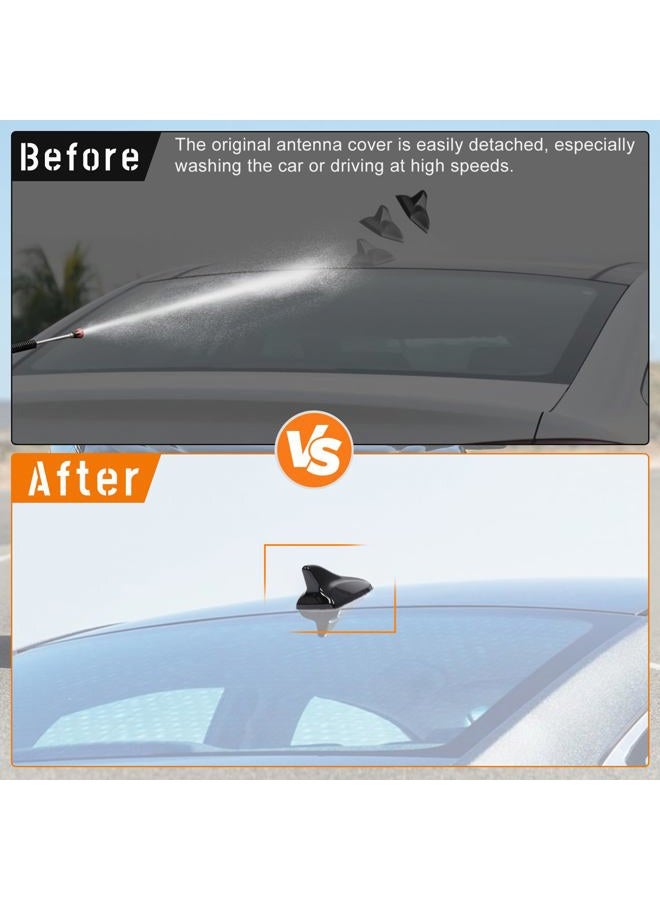 AMSPRAC Shark Fin Antenna Cover,Car Roof Antenna Caps Compatible with Hyundai Sonata LF 4Doors Sedan 2014-2019,for Elantra 2011-2016;for Kia Optima 2014-2016,96210-3X100/962102T700ABT (Glossy Black) - Image 3