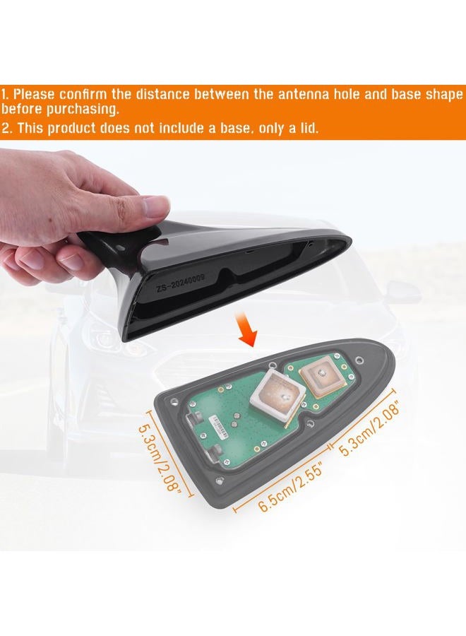 AMSPRAC Shark Fin Antenna Cover,Car Roof Antenna Caps Compatible with Hyundai Sonata LF 4Doors Sedan 2014-2019,for Elantra 2011-2016;for Kia Optima 2014-2016,96210-3X100/962102T700ABT (Glossy Black) - Image 4