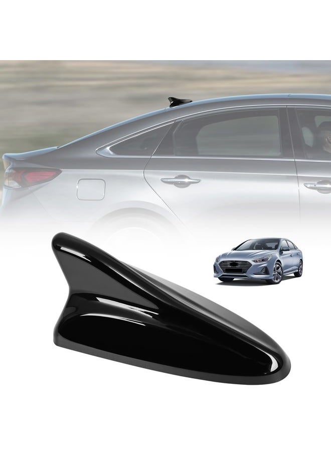 AMSPRAC Shark Fin Antenna Cover,Car Roof Antenna Caps Compatible with Hyundai Sonata LF 4Doors Sedan 2014-2019,for Elantra 2011-2016;for Kia Optima 2014-2016,96210-3X100/962102T700ABT (Glossy Black) - Image 1