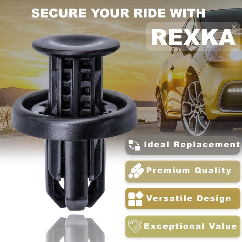 Rexka 41pcs Rear Front Bumper Cover Fender Grille Under Cover Push-Type Retainer Clip Fastener Rivet 91505-TM8-003 for Honda Acura -Multipurpose Auto Trim Panel Body Remover - Image 4