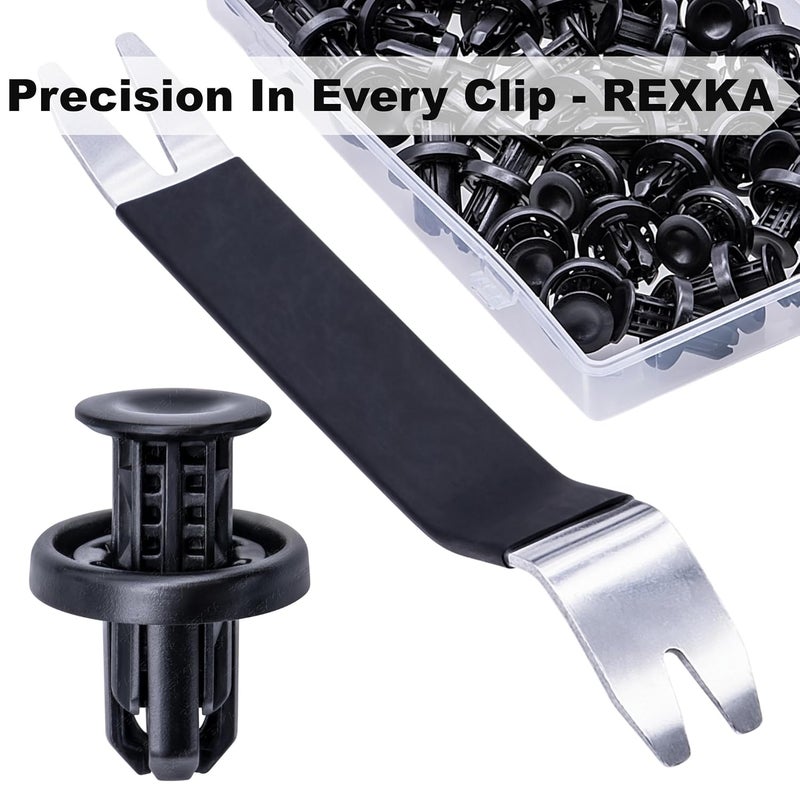 Rexka 41pcs Rear Front Bumper Cover Fender Grille Under Cover Push-Type Retainer Clip Fastener Rivet 91505-TM8-003 for Honda Acura -Multipurpose Auto Trim Panel Body Remover - Image 2