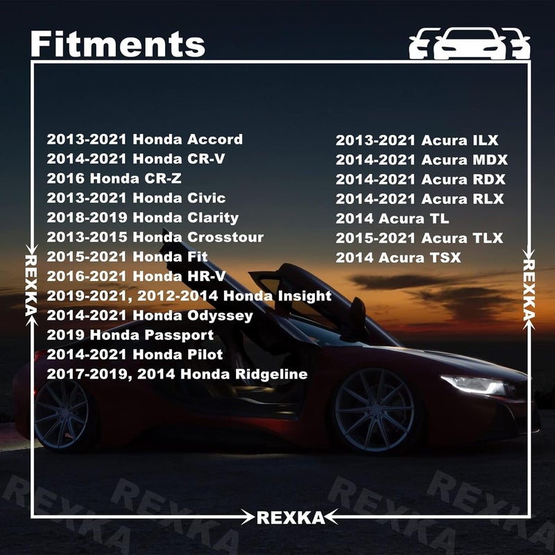 Rexka 41pcs Rear Front Bumper Cover Fender Grille Under Cover Push-Type Retainer Clip Fastener Rivet 91505-TM8-003 for Honda Acura -Multipurpose Auto Trim Panel Body Remover - Image 3