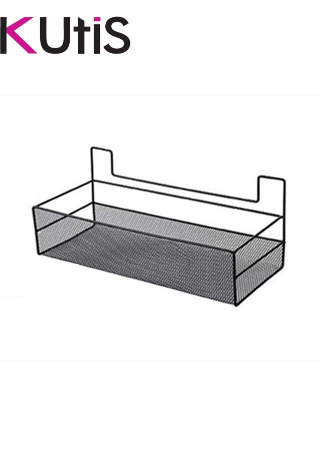 Kutis 1-Piece Bathroom Shelf Shower Shampoo Soap Organizer Wall Mounts Storage Rack Black 36x15x9Centimeter - Image 1