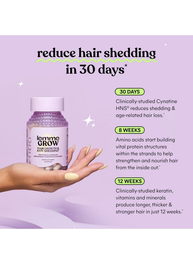 Lemme مكمل ليم مي جرو لنمو الشعر للنساء، معقد الكيراتين المثبت سريرياً لشعر أكثر كثافة وغطاء لفروة الرأس، تقليل تساقط الشعر، تغذية الشعر الخفيف - إمداد لمدة شهر واحد - Image 5