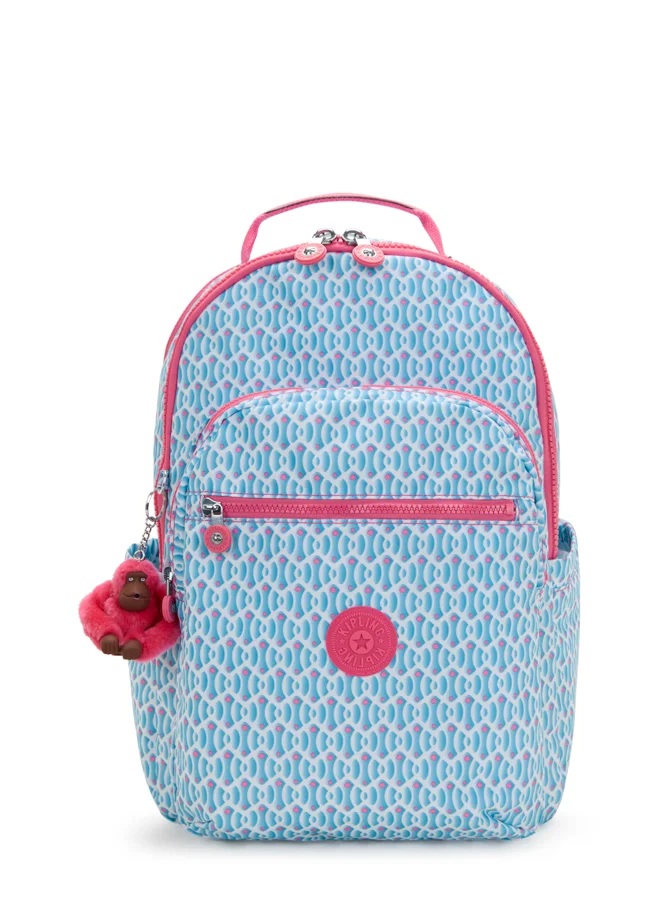 kipling Large Backpack With Separate Laptop Compartment Female Dreamy Geo C Seoul College