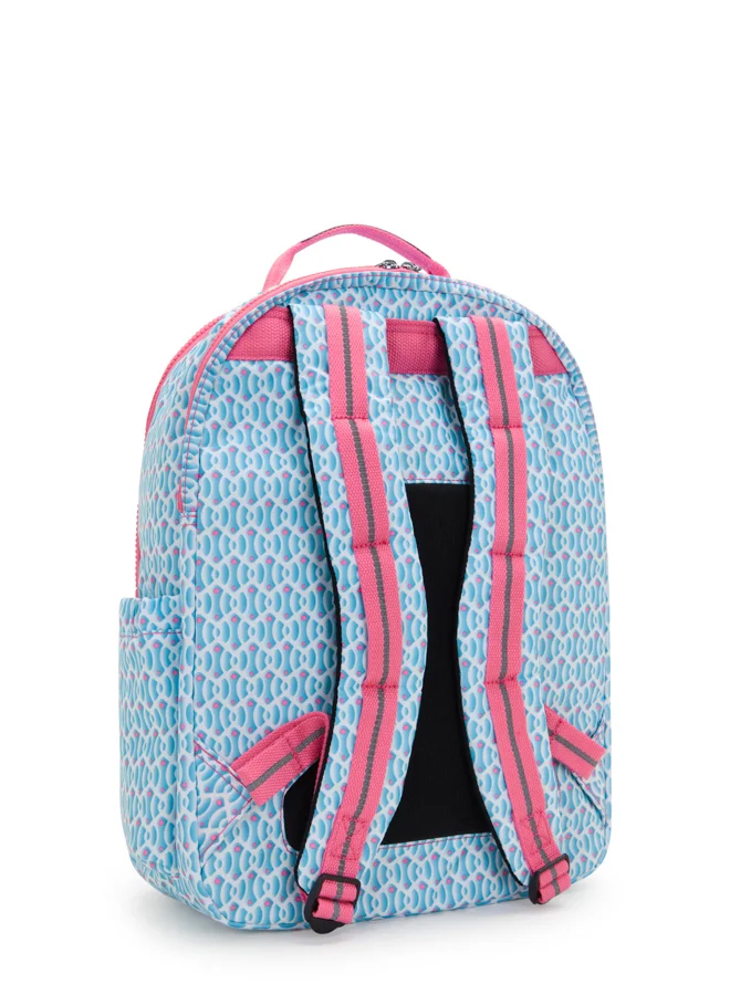 kipling Large Backpack With Separate Laptop Compartment Female Dreamy Geo C Seoul College
