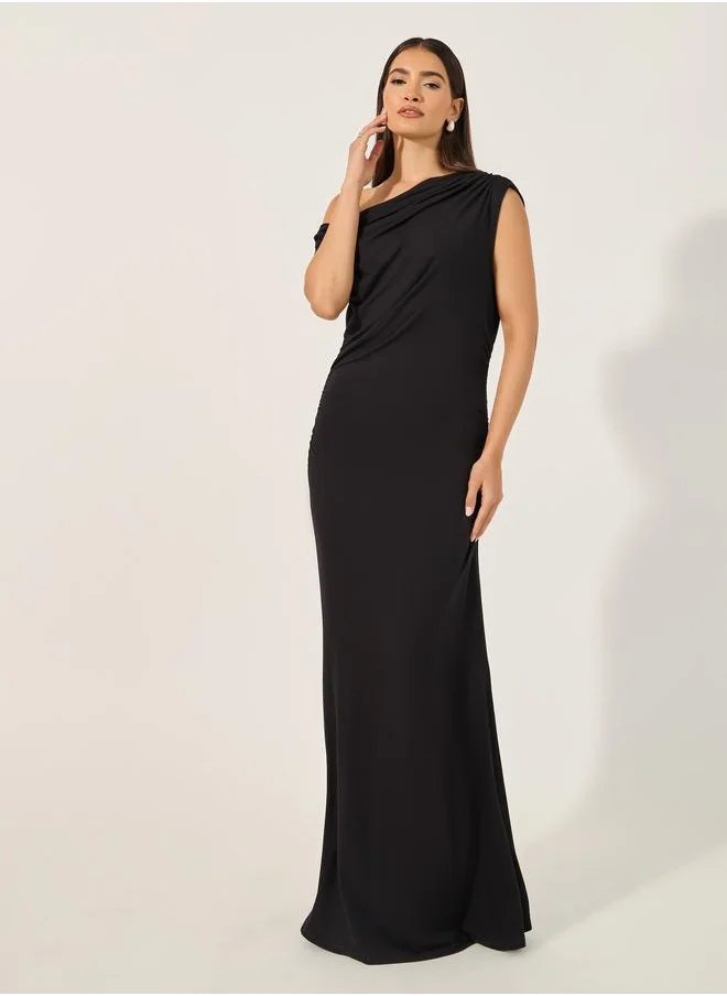 Take Two Take Two One Shoulder Neck Bodycon Maxi Dress
