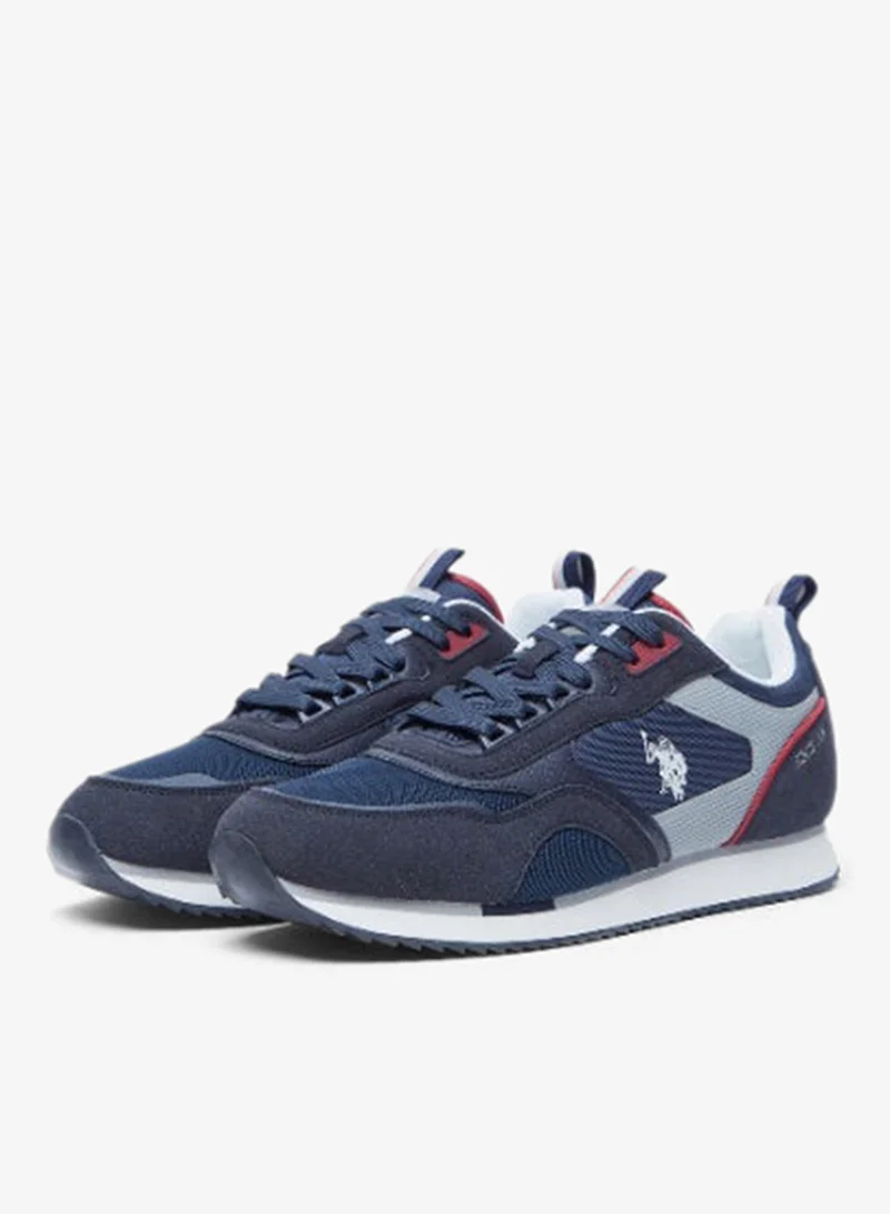 يو اس بولو اسن U.S. Polo Assn. Men’s Navy MEDI GLB 6FX Sneakers – Lightweight Casual Sports Shoes for Everyday Comfort